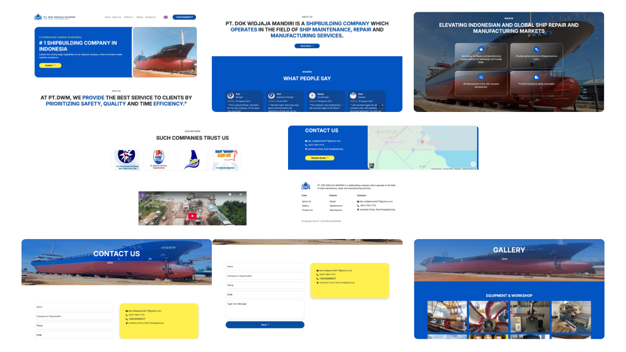 Desain Web PT. DOK WIDJAJA MANDIRI 